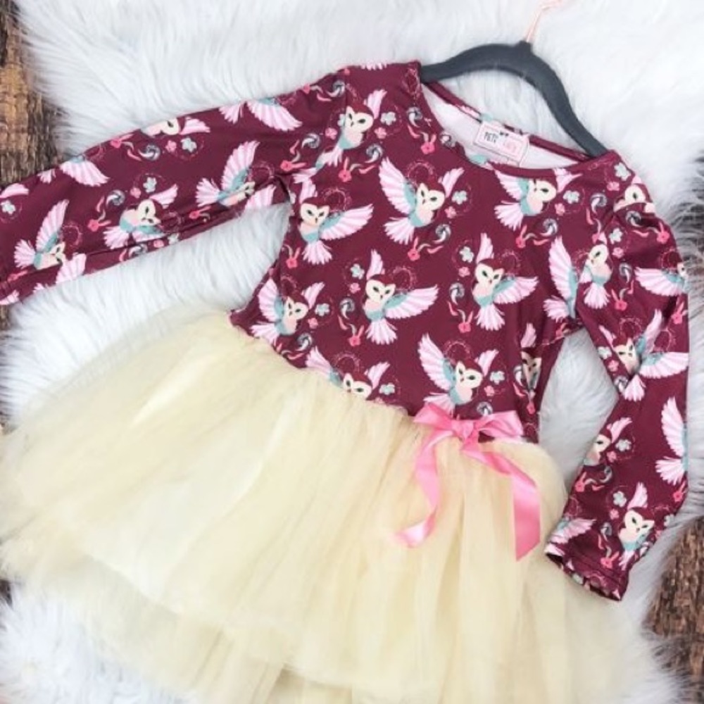 Pete & Lucy Girl’s Boutique Owl Tutu Dress